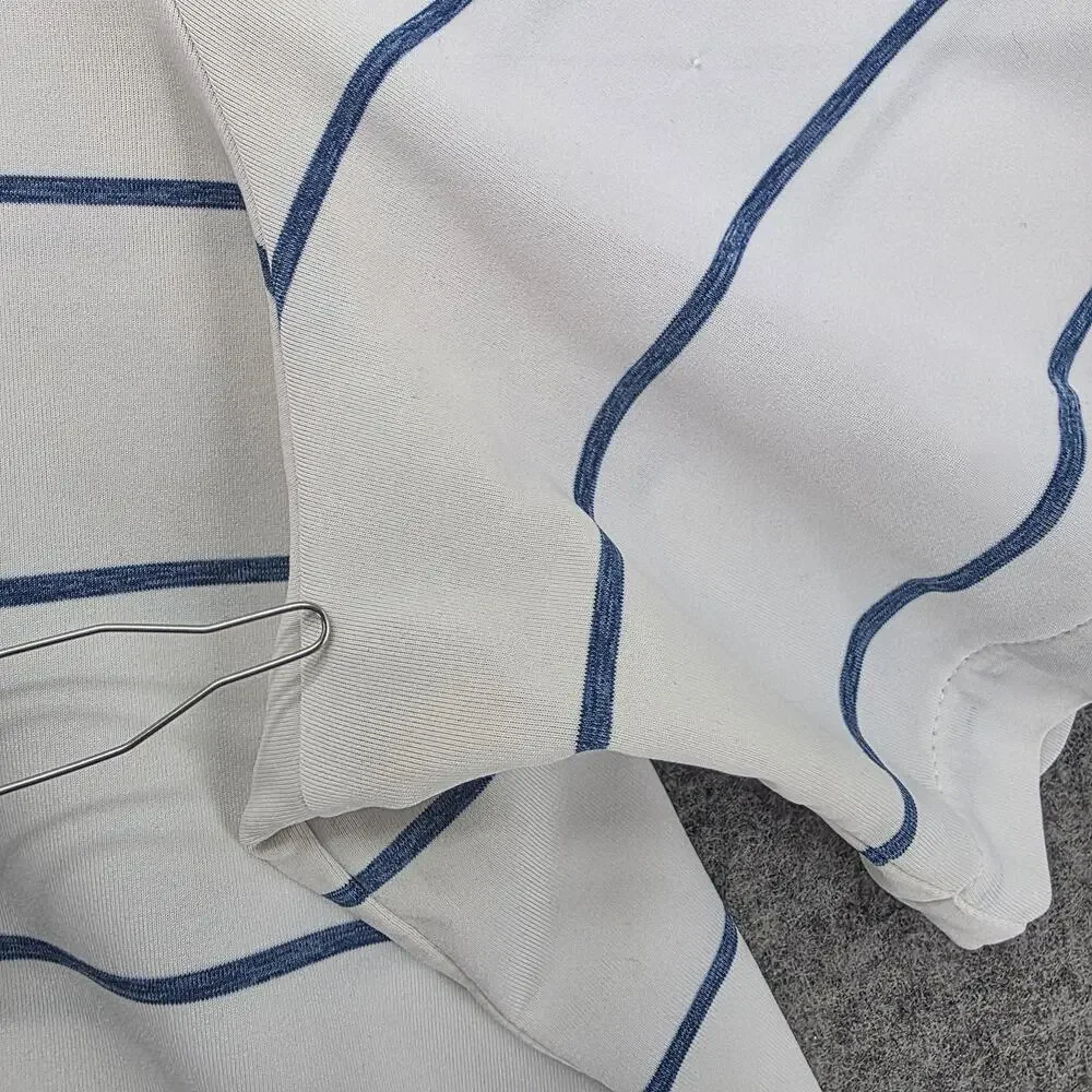 RLX Ralph Lauren Shirt Mens XL White Blue Stripe Loch Lloyd Golf Polo